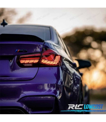 PILOTOS BMW F30 13-18 FULL LED LIGHT BAR OLED ROJO