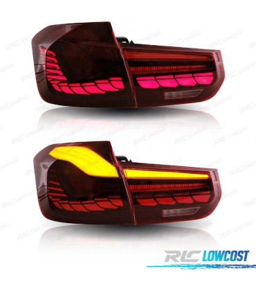 PILOTOS BMW F30 13-18 FULL LED LIGHT BAR OLED ROJO
