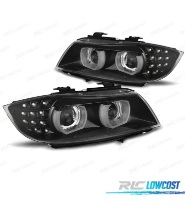 FAROS XENON AFS OJOS ANGEL U 3D LED BMW E90 E91 08-12 FONDO NEGRO