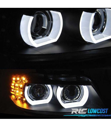 FAROS XENON AFS OJOS ANGEL U 3D LED BMW E90 E91 08-12 FONDO NEGRO