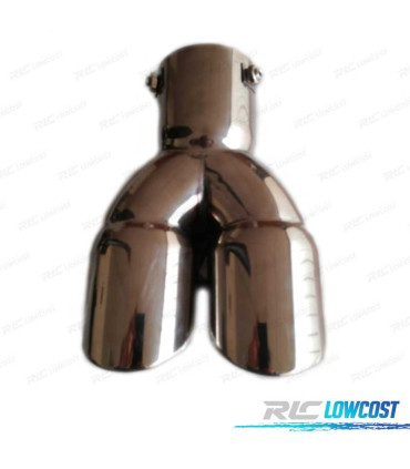 COLA ESCAPE DOBLE REDONDA ACERO INOX