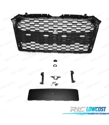 PARRILLA AUDI A4 B9 15-19 CROMO NEGRO LOOK RS4