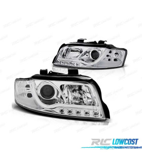FAROS AUDI A4 00-04 LUZ DIURNA DRL CROMADO