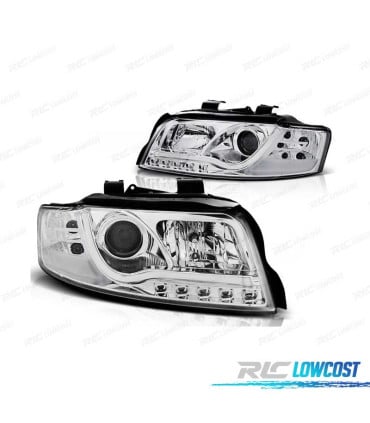 FAROS AUDI A4 00-04 LUZ DIURNA DRL CROMADO
