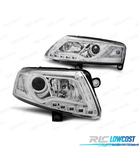 FAROS AUDI A6 C6 04-08 LUZ DIURNA DRL LED CROMADO