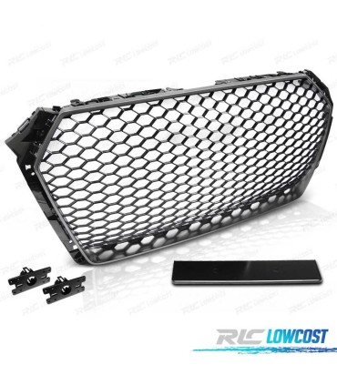 PARRILLA AUDI A4 B9 15-19 LOOK RS GRIS MATE