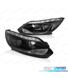 FAROS FORD FOCUS MK3 11-14 LUZ DIURNA LED NEGROS
