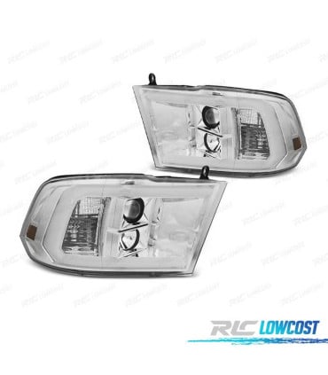 FAROS DODGE RAM 09-18 LUZ DIURNA LED CROMADO