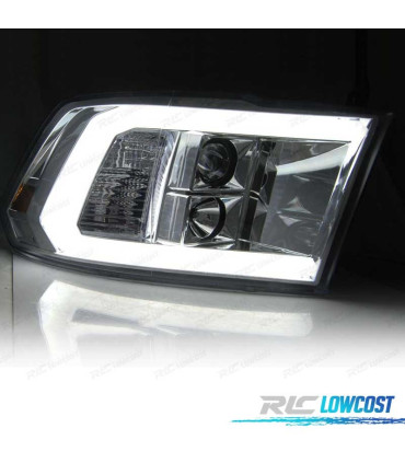 FAROS DODGE RAM 09-18 LUZ DIURNA LED CROMADO