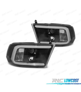 FAROS DODGE RAM 09-18 LUZ DIURNA LED NEGRO
