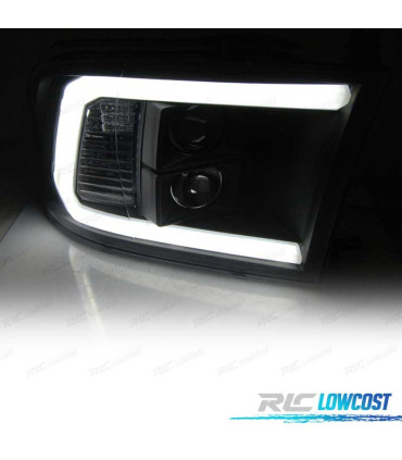 FAROS DODGE RAM 09-18 LUZ DIURNA LED NEGRO