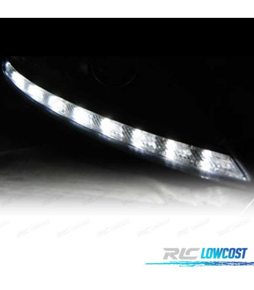 FAROS FORD MONDEO 07-10 LUZ DIURNA LED FONDO NEGRO