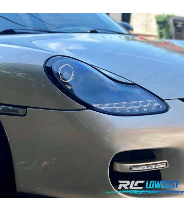 FAROS PORSCHE BOXSTER 986 CARRERA 911 996 96-04 LUZ DIURNA LED NEGRO