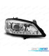 FAROS OPEL ASTRA G 97-04 LUZ DIURNA LED CROMADOS