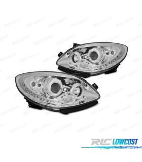 FAROS RENAULT TWINGO 07-11 LUZ DIURNA LED CROMADO