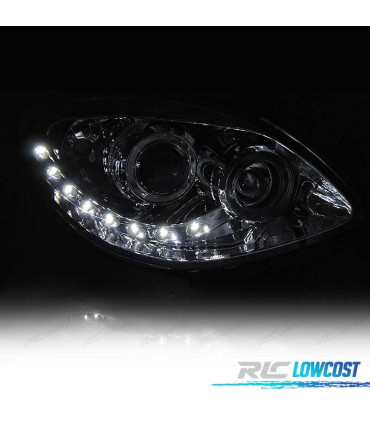 FAROS RENAULT TWINGO 07-11 LUZ DIURNA LED CROMADO