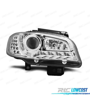 FAROS SEAT IBIZA CORDOBA 99-02 LUZ DIURNA LED CROMADOS