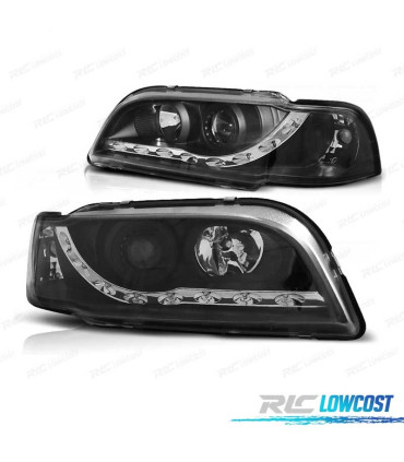FAROS VOLVO S40 V40 96-00 LUZ DIURNA LED NEGRO