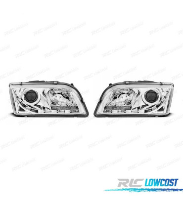 FAROS VOLVO S40 V40 96-03 LUZ DIURNA LED CROMADOS