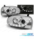 FAROS VOLKSWAGEN VW GOLF 3 LUZ DIURNA LED FONDO CROMO