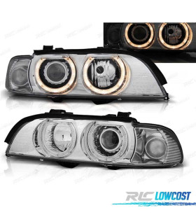 FAROS BMW E39 95-03 OJOS ANGEL CROMADO