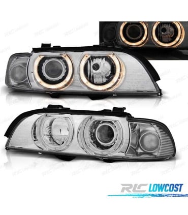 FAROS BMW E39 95-03 OJOS ANGEL CROMADO