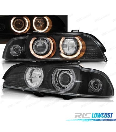 FAROS BMW E39 95-03 OJOS ANGEL H7 H7 NEGRO