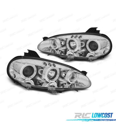 FAROS MAZDA MX5 01-05 OJOS ANGEL CROMADOS