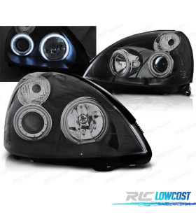FAROS RENAULT CLIO 01-05 OJOS ANGEL CCFL FONDO NEGRO