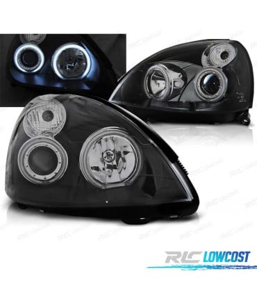 FAROS RENAULT CLIO 01-05 OJOS ANGEL CCFL FONDO NEGRO