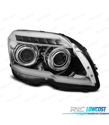 FAROS PARA MERCEDES GLK X204 LUZ DIURNA FONDO CROMO