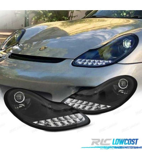 FAROS PORSCHE BOXSTER 986 CARRERA 911 996 96-04 LUZ DIURNA LED NEGRO