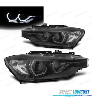 FAROS BMW F30 F31 LCI 15-19 LUZ DIURNA LED DRL NEGROS