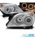 FAROS PARA OPEL ASTRA H 04-09 OJOS ANGEL FONDO CROMO