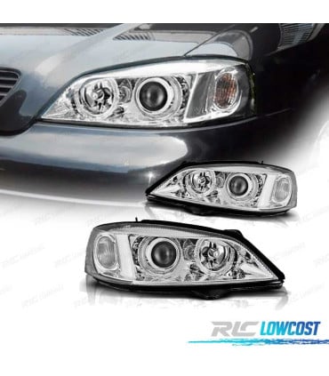 FAROS OPEL ASTRA G 97-04 OJOS ANGEL CROMADOS