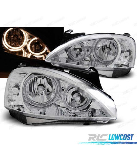 FAROS OPEL CORSA C 00-06 OJOS ANGEL CROMADOS