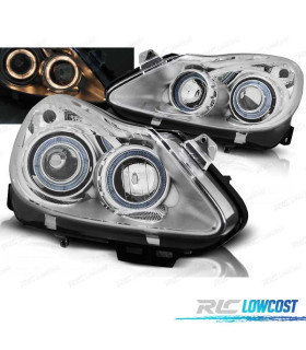 FAROS OPEL CORSA D 06- OJOS ANGEL CROMADOS