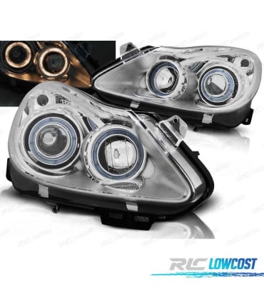 FAROS OPEL CORSA D 06- OJOS ANGEL CROMADOS