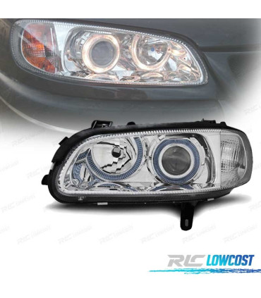 FAROS OPEL OMEGA B 94-99 OJOS ANGEL CROMADOS H7