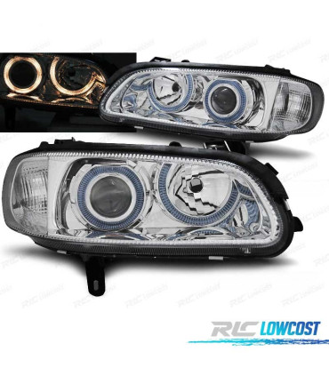 FAROS OPEL OMEGA B 94-99 OJOS ANGEL CROMADOS H7