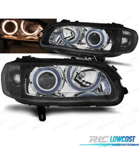 FAROS OPEL OMEGA B 94-99 OJOS ANGEL NEGROS H7