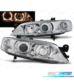 FAROS OPEL VECTRA B 99-02 OJOS ANGEL CROMADOS