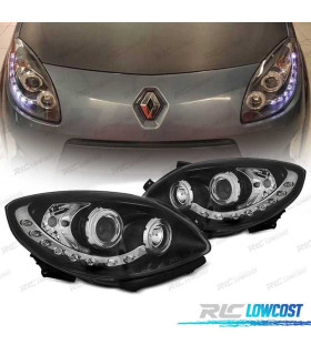 FAROS RENAULT TWINGO 07-11 LUZ DIURNA LED NEGRO