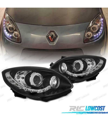 FAROS RENAULT TWINGO 07-11 LUZ DIURNA LED NEGRO