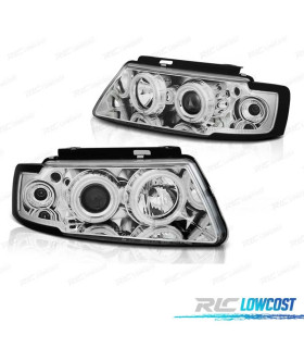 FAROS VOLKSWAGEN VW PASSAT B5 3B 96-00 OJOS ANGEL CCFL CROMADO