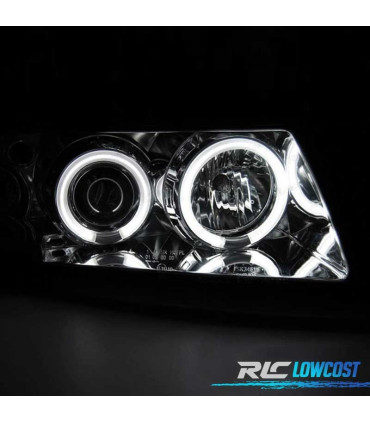 FAROS VOLKSWAGEN VW PASSAT B5 3B 96-00 OJOS ANGEL CCFL CROMADO