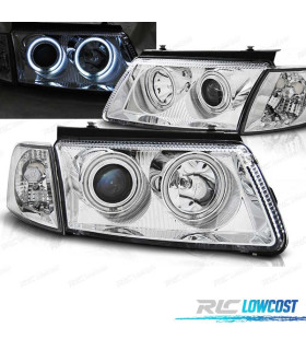 FAROS VOLKSWAGEN VW PASSAT B5 3B 96-00 OJOS ANGEL CCFL CROMADO