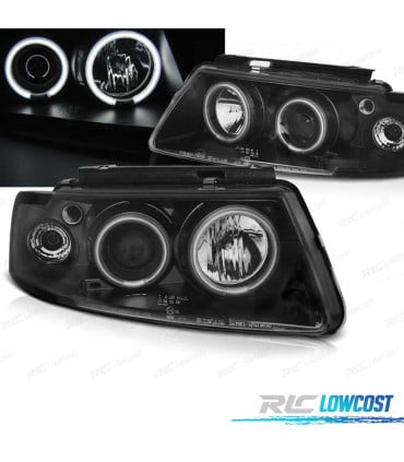 FAROS VOLKSWAGEN VW PASSAT B5 3B 96-00 OJOS ANGEL CCFL NEGRO