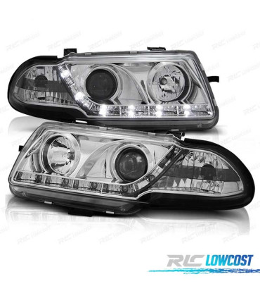 FAROS OPEL ASTRA F 91-94 LUZ DIURNA CROMADOS