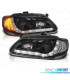 FAROS RENAULT MEGANE SCENIC 96-99 LUZ DIURNA LED FONDO NEGRO